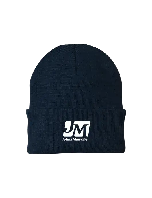 Navy Knit Cap w/Johns Manville Logo
