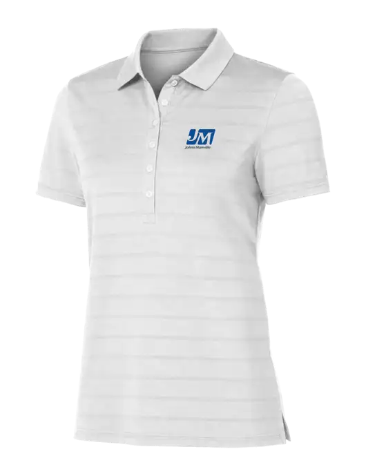 Callaway Womens Bright White Ventilated Polo w/Johns Manville Logo