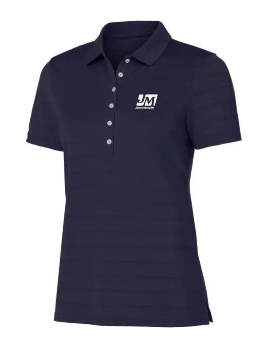 Callaway Womens Navy Ventilated Polo w/Johns Manville Logo