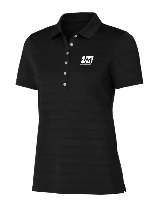 Callaway Womens Black Ventilated Polo w/Johns Manville Logo