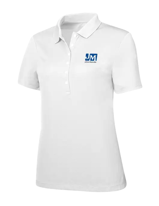 Callaway Womens Ottoman Bright White Polo w/Johns Manville Logo