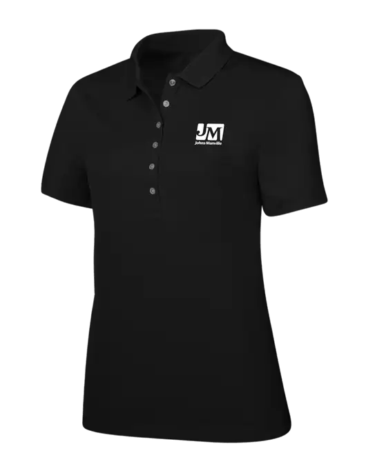 Callaway Womens Ottoman Black Polo w/Johns Manville Logo