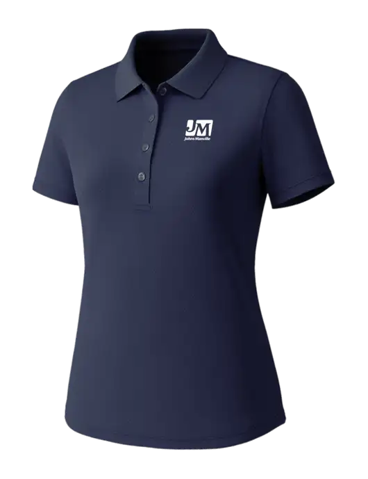 Callaway Womens Core Navy Performance Polo w/Johns Manville Logo