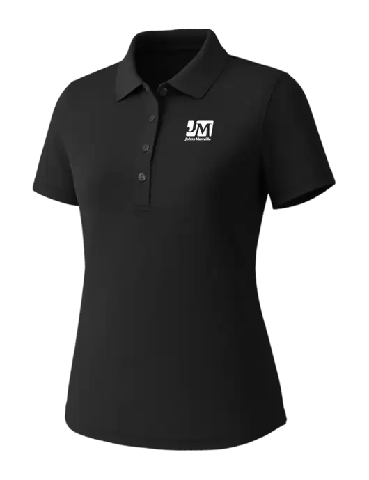 Callaway Womens Core Black Performance Polo w/Johns Manville Logo