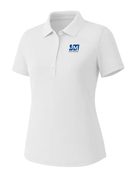 Callaway Womens Core Bright White Performance Polo w/Johns Manville Logo