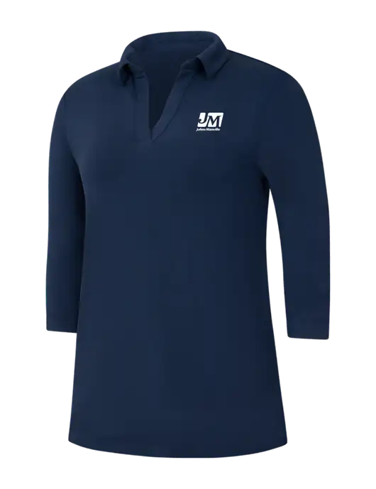 Navy Womens Luxe Knit Tunic w/Johns Manville Logo