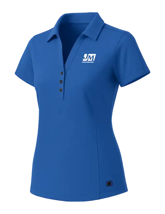 OGIO Womens Royal Blue ONYX Polo w/Johns Manville Logo