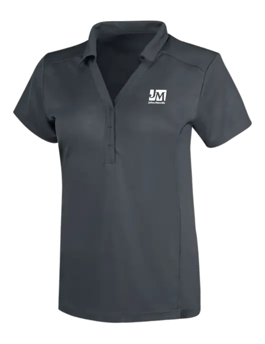OGIO Dark Grey Womens Framework Polo w/Johns Manville Logo