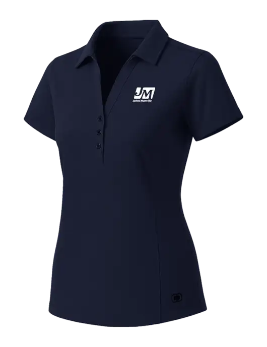 OGIO Womens Navy ONYX Polo w/Johns Manville Logo