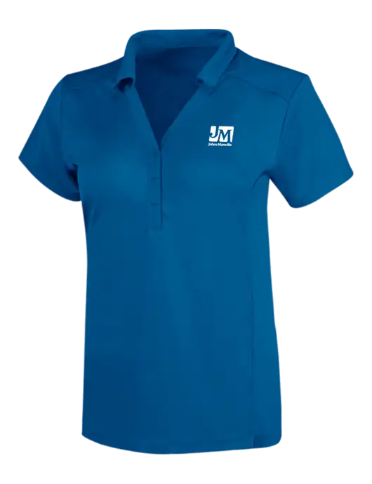 OGIO Royal Blue Womens Framework Polo w/Johns Manville Logo