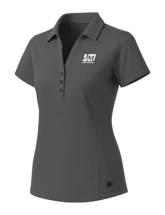 OGIO Womens Medium Grey ONYX Polo w/Johns Manville Logo