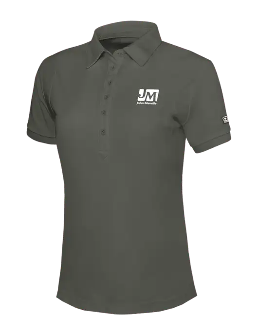 OGIO Womens Medium Grey Jewel Polo w/Johns Manville Logo
