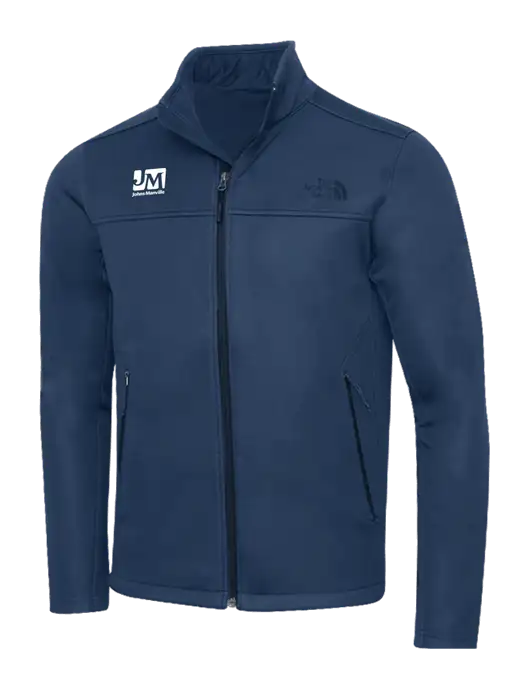North Face Dark Navy Ridgewall Soft Shell Jacket w/Johns Manville Logo
