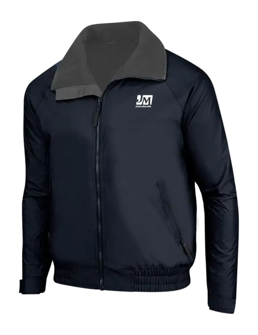 True Navy/Grey Heather Classic Competitor Jacket w/Johns Manville Logo