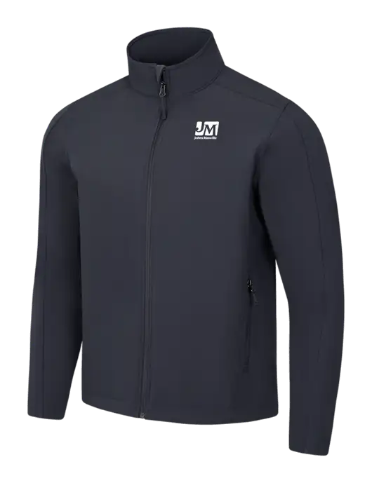 Charcoal Grey Core Soft Shell Jacket w/Johns Manville Logo