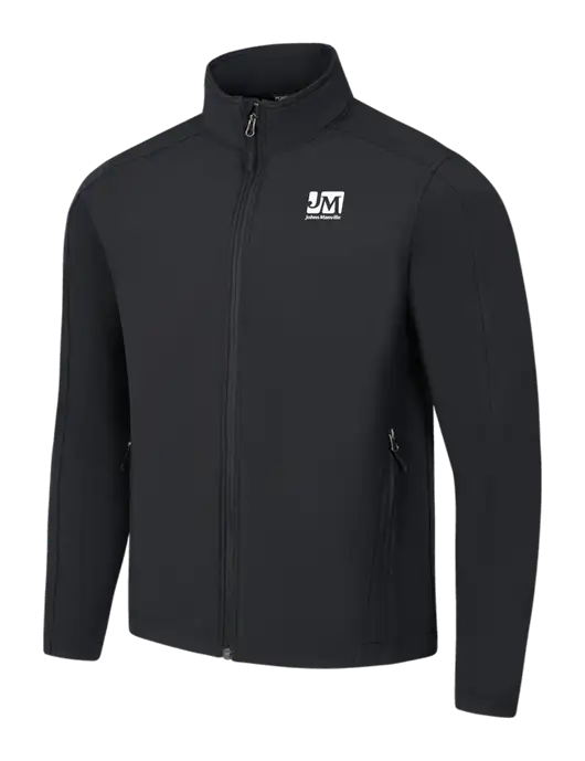 Black Core Soft Shell Jacket w/Johns Manville Logo