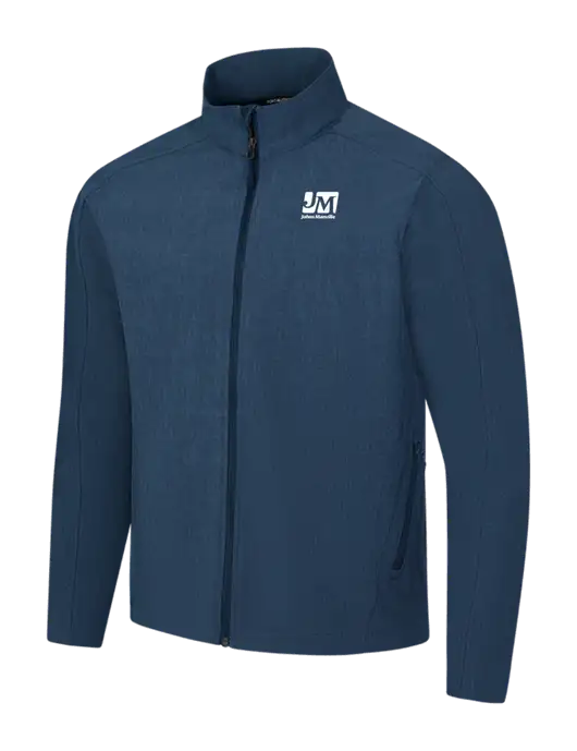 Navy Heather Core Soft Shell Jacket w/Johns Manville Logo