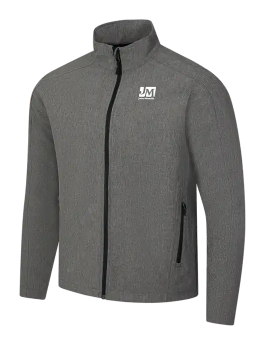 Medium Grey Heather Core Soft Shell Jacket w/Johns Manville Logo