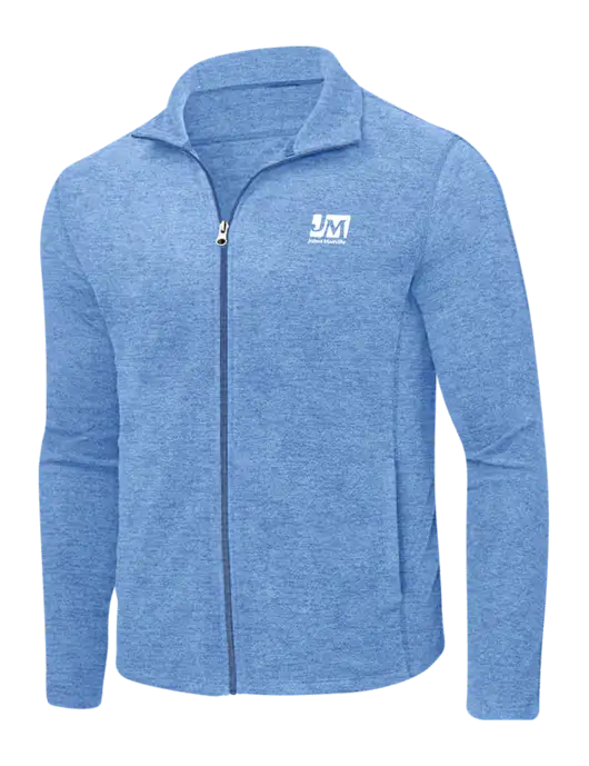 Light Royal Heather Microfleece Full-Zip Jacket w/Johns Manville Logo