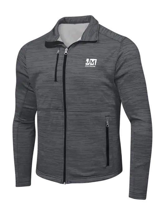 Dark Grey Digi Stripe Fleece Jacket w/Johns Manville Logo