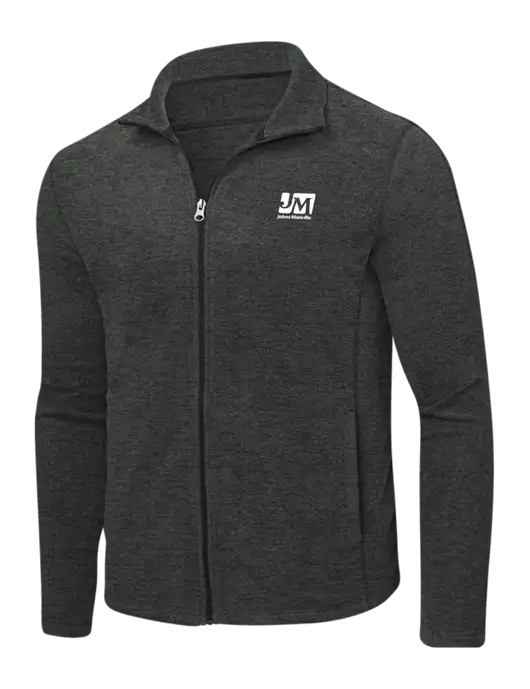 Charcoal Heather Microfleece Full-Zip Jacket w/Johns Manville Logo
