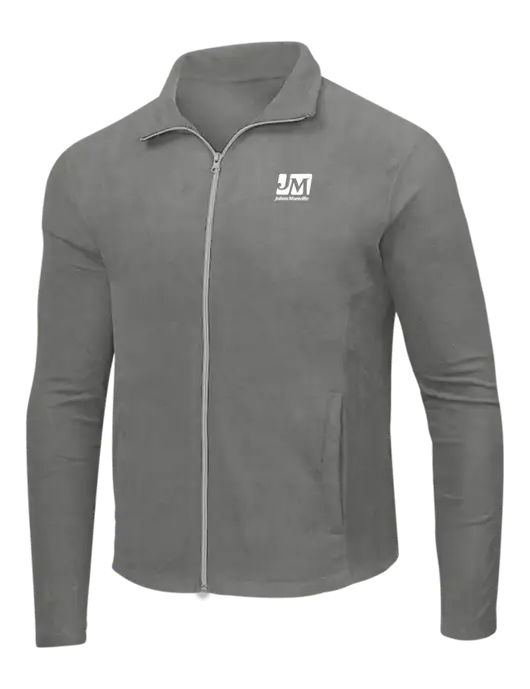 Medium Grey Microfleece Jacket w/Johns Manville Logo