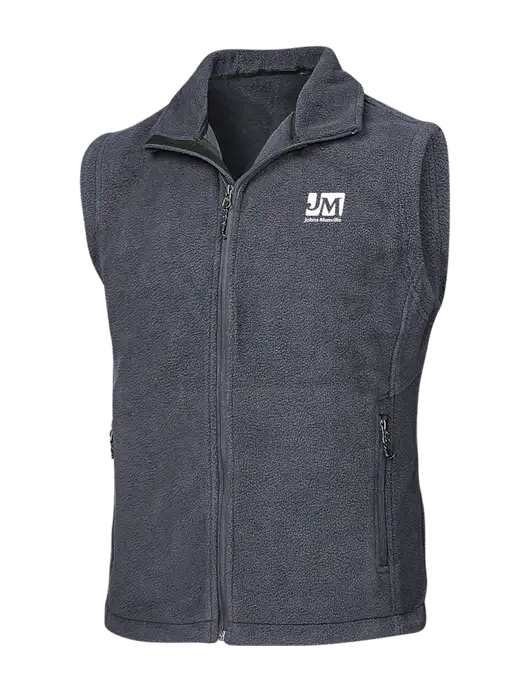 Dark Grey Fleece Vest w/Johns Manville Logo