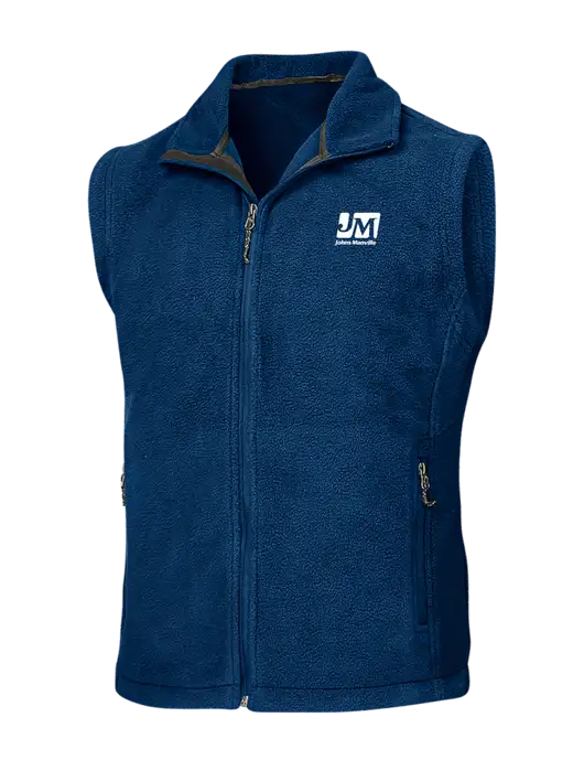 Navy Fleece Vest w/Johns Manville Logo