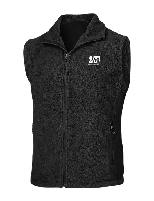 Black Fleece Vest w/Johns Manville Logo