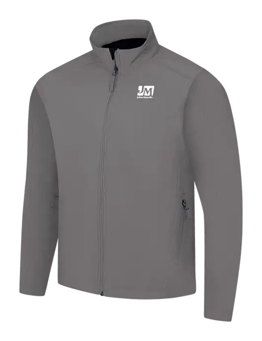 Medium Grey Core Soft Shell Jacket w/Johns Manville Logo