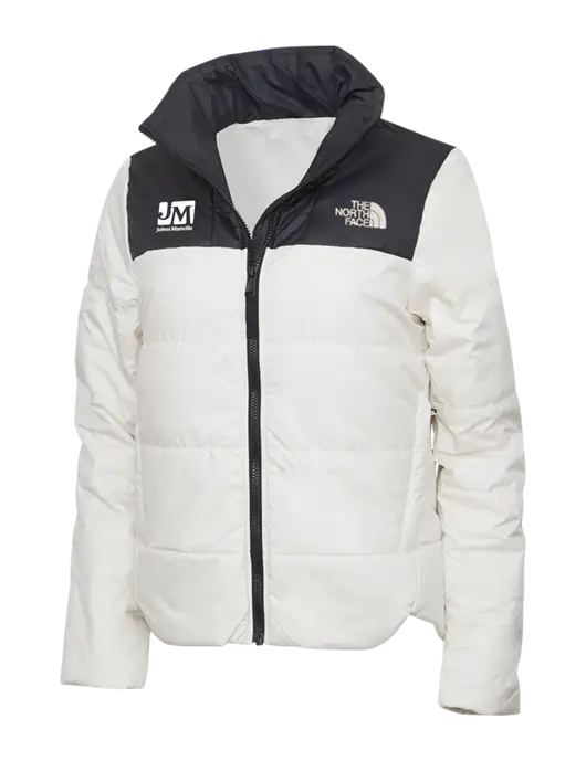 North Face Womens Vintage White Everyday Insulated Jacket w/Johns Manville Logo