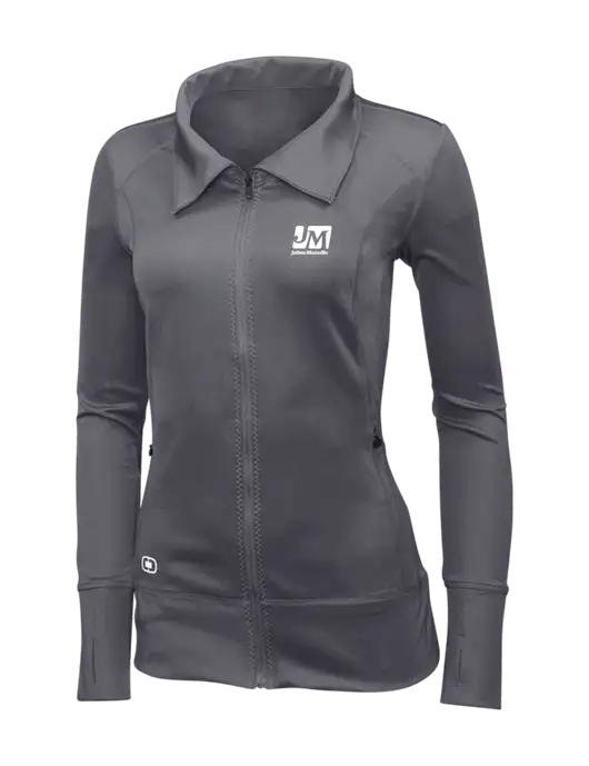 OGIO Dark Grey Womens Endurance Fulcrum Full-Zip w/Johns Manville Logo