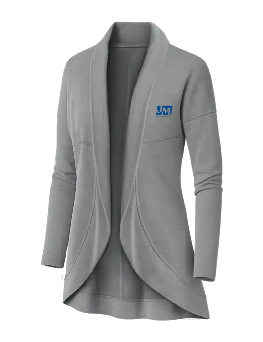 OGIO Light Grey Heather Womens Luuma Cocoon Fleece w/Johns Manville Logo