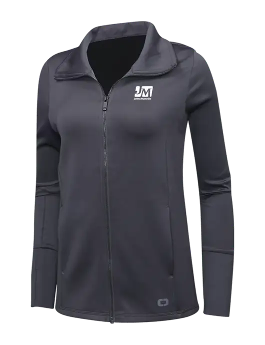 OGIO Dark Grey Womens Endurance Modern Performance Full-Zip w/Johns Manville Logo