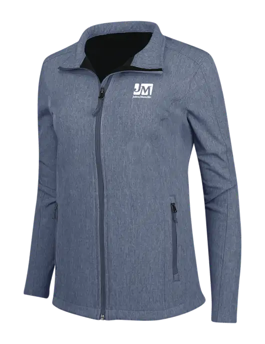Navy Heather Womens Core Soft Shell Jacket w/Johns Manville Logo