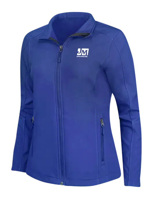 Dark Royal Womens Core Soft Shell Jacket w/Johns Manville Logo