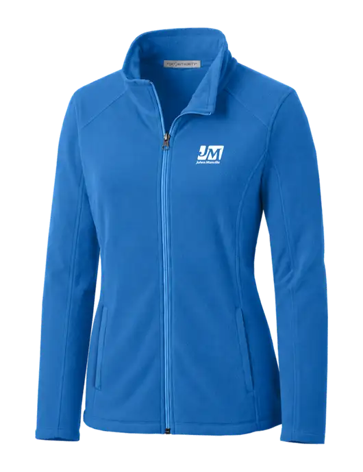 Light Royal Womens Microfleece Jacket w/Johns Manville Logo