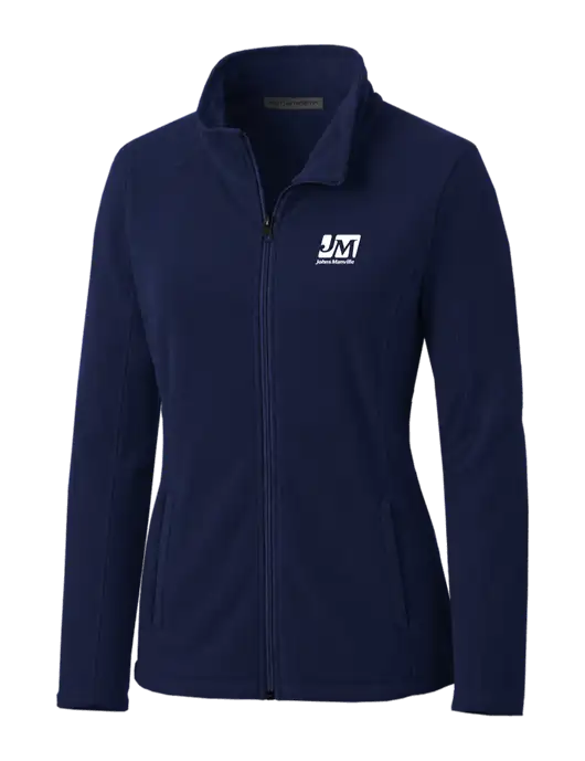 Navy Womens Microfleece Jacket w/Johns Manville Logo