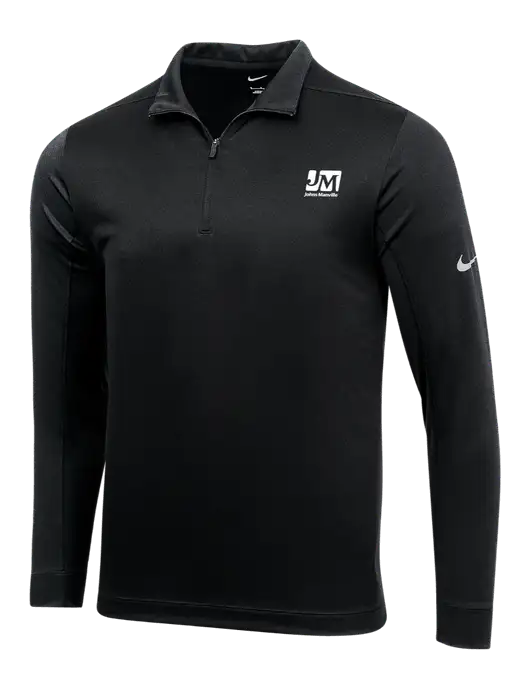 NIKE Black Dry 1/2 Zip Cover-Up w/Johns Manville Logo