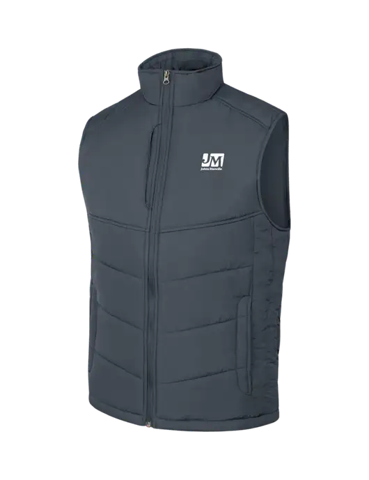 Dark Slate/Black Puffy Vest w/Johns Manville Logo