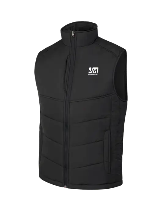 Black/Black Puffy Vest w/Johns Manville Logo