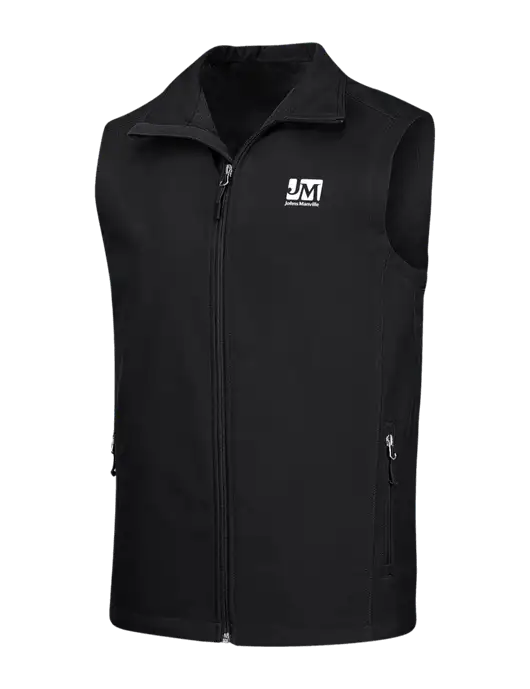 Black Core Soft Shell Vest w/Johns Manville Logo