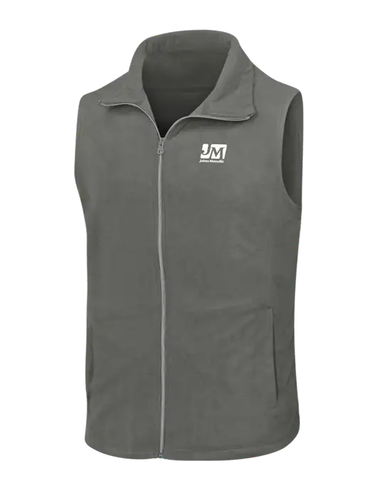 Medium Grey Microfleece Vest w/Johns Manville Logo
