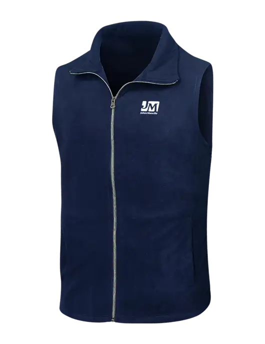 Navy Microfleece Vest w/Johns Manville Logo
