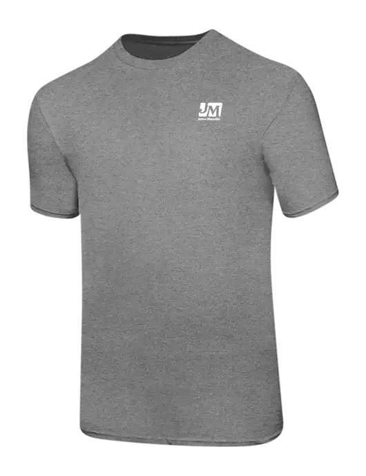 Ring Spun Light Heather Grey 4.5 oz T-Shirt w/Johns Manville Logo