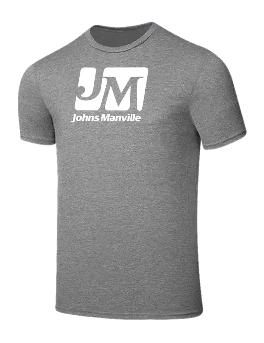 Seriously Soft Grey Frost T-Shirt w/Johns Manville Logo
