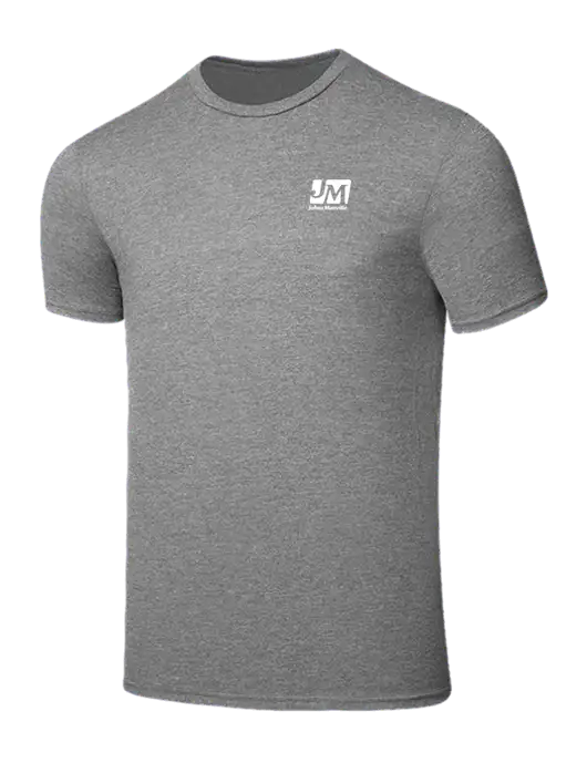 Seriously Soft Grey Frost T-Shirt w/Johns Manville Logo