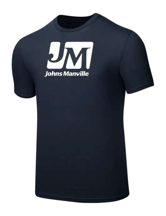 Seriously Soft Navy T-Shirt w/Johns Manville Logo