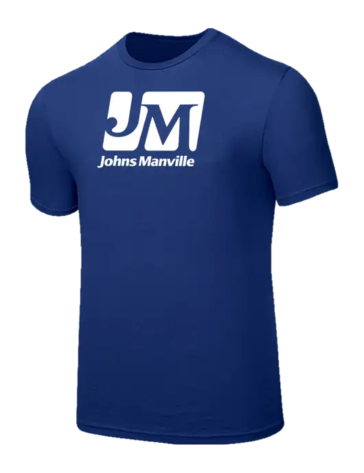 Seriously Soft Dark Royal T-Shirt w/Johns Manville Logo
