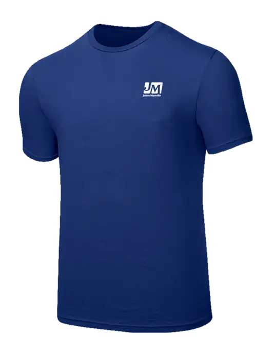 Seriously Soft Dark Royal T-Shirt w/Johns Manville Logo